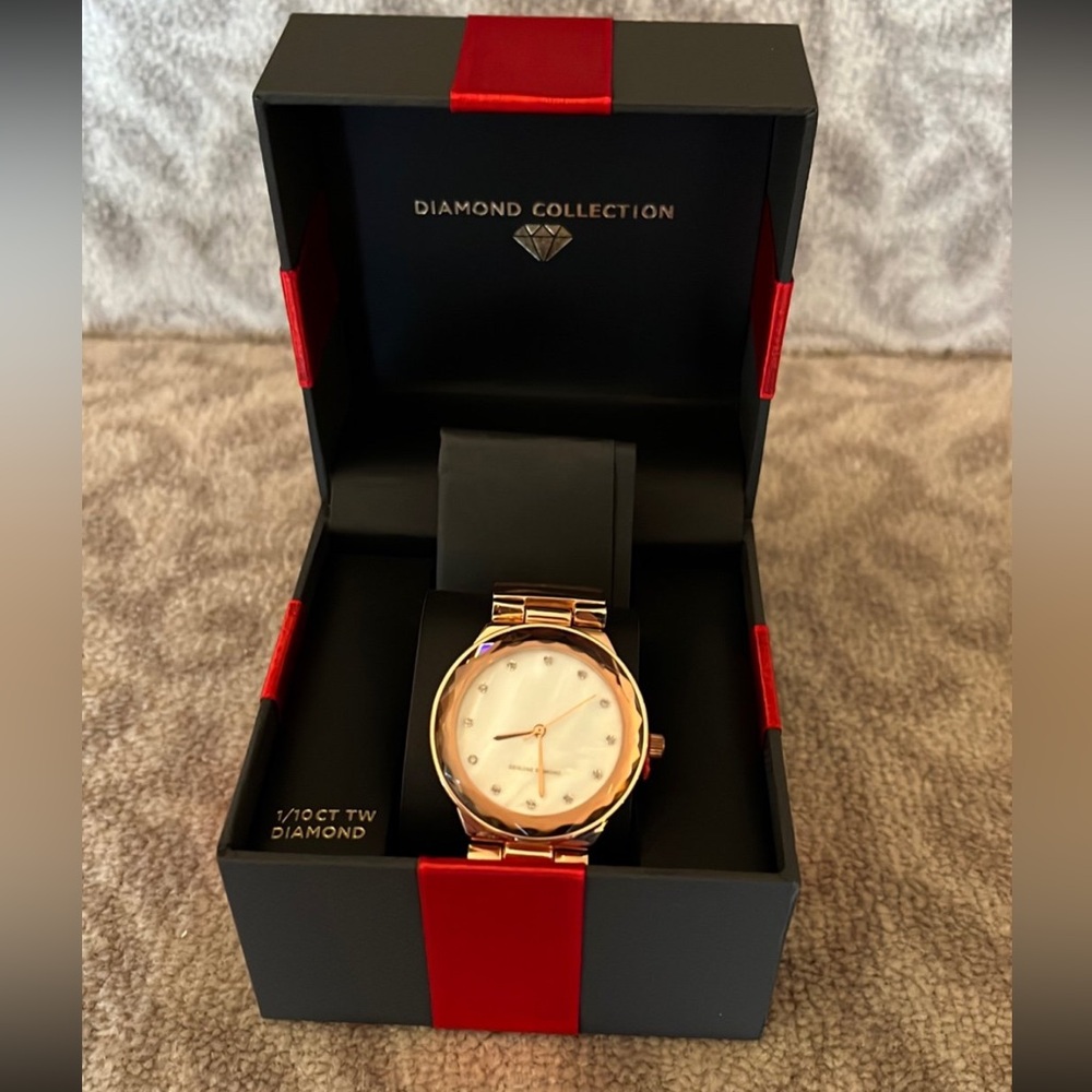 American Exchange 1/10 carat Diamond Rose Gold Womens’ Watch